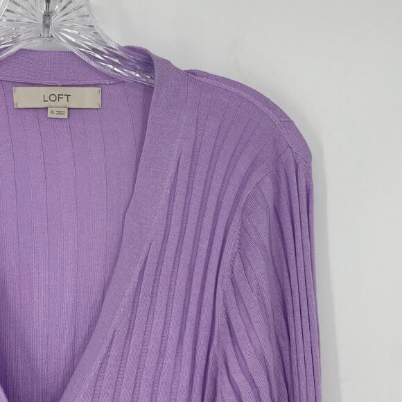 Loft Button-Up Rib Cardigan Size XL - Picture 3 of 6